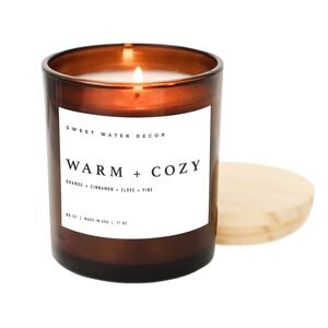 New! Sweet Water Decor Warm & Cozy Soy Candle 11oz